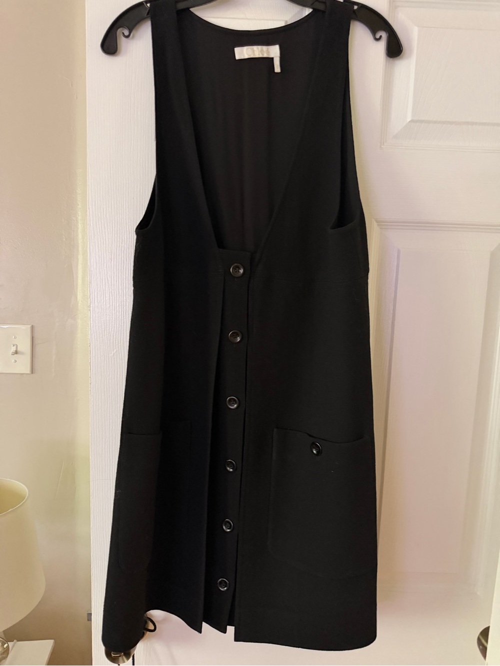 Chloé Black Wool Button Front Pinafore Runway Collection Jumper - Picture 9 of 11